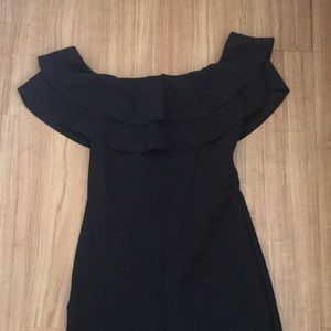Fashion Nova Ruffle Jumpsuit-Black